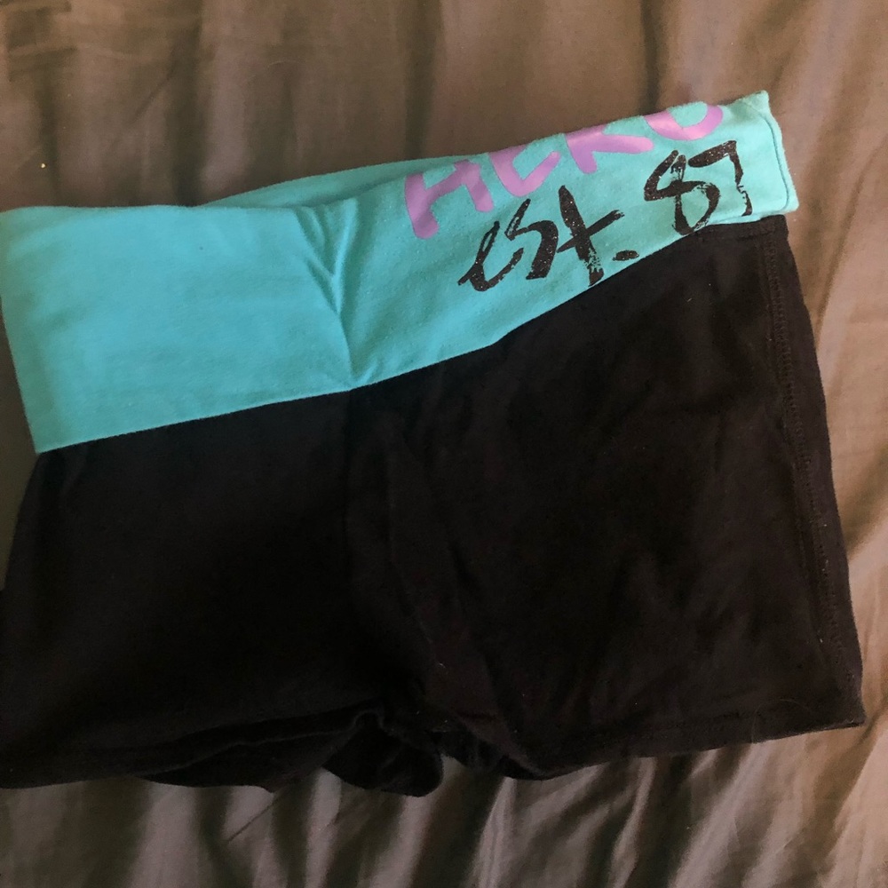 black yoga shorts